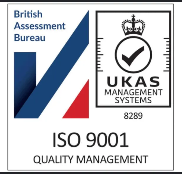 ISO 9001 certified (UKAS)